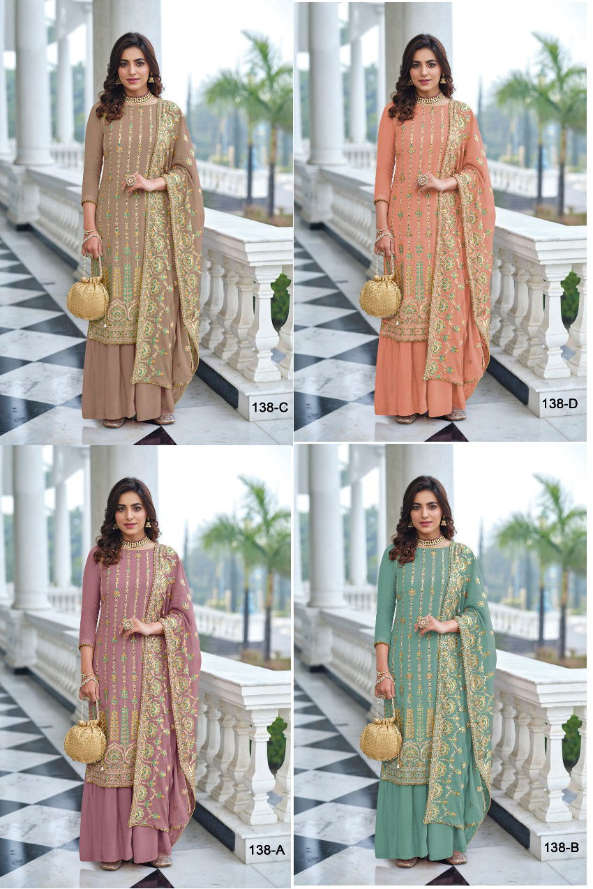 Aaina 138 Colors Designer Salwar Suits Catalog
